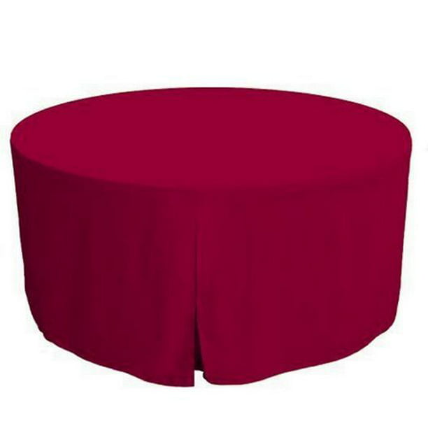 48 Inch Round Polyester Foldable Table Cover Tablecloth Trade show 18 COLOR 